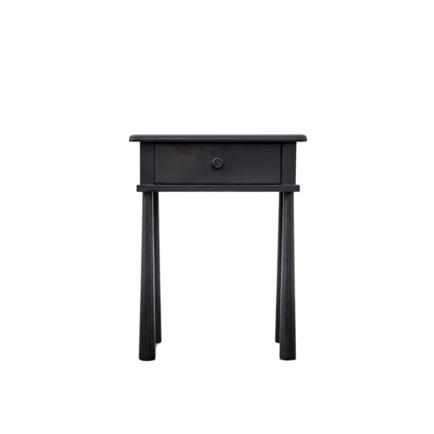 Wycombe Black 1 Drawer Bedside Table  - Style Our Home 
