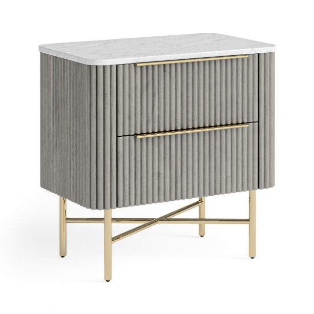 Isabella Flutted Bedside with Handle by Condell/Global Home Group | Style Our Home