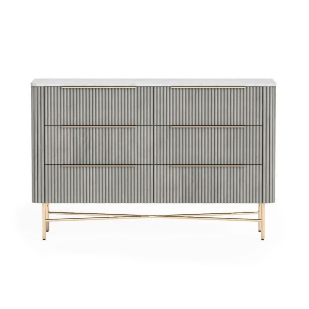 Isabella Flutted 6 Drawer Chest by Condell/Global Home Group | Style Our Home