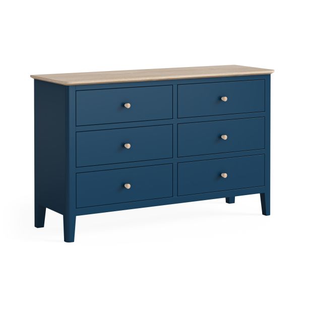 Marlow Navy 6 Drawer Chest by Corndell/Global Home Group  | Style Our Home