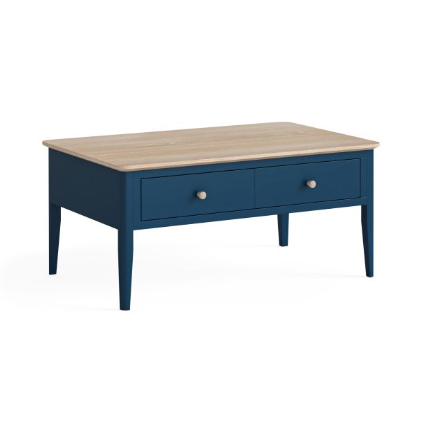 Marlow Navy Coffee Table by Corndell/Global Home Group  | Style Our Home