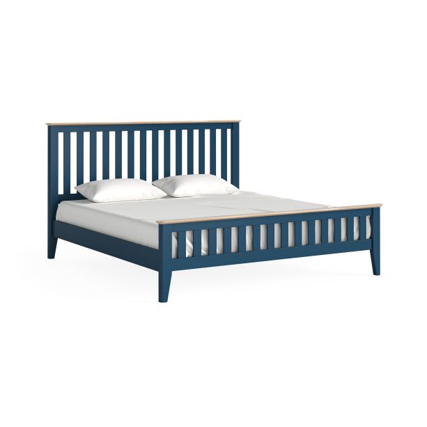 Marlow Navy Slatted 6' Bed by Corndell/Global Home Group  | Style Our Home