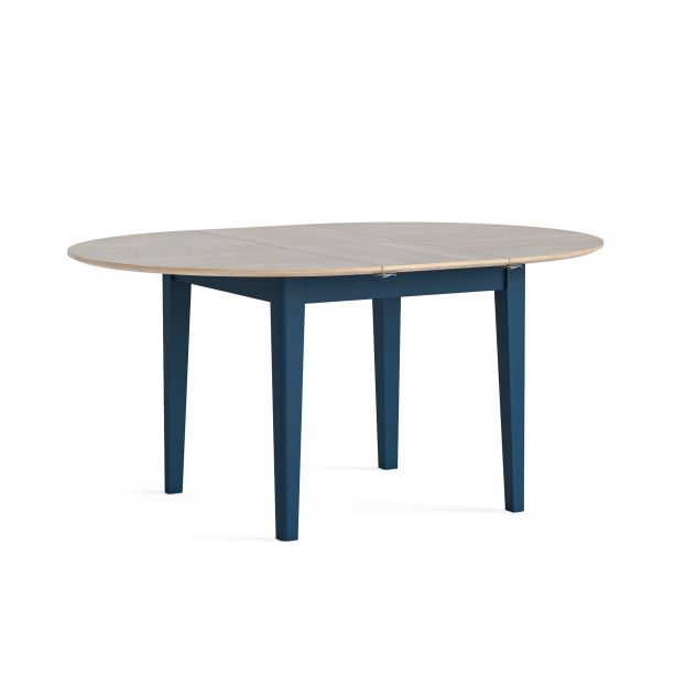 Marlow Navy Round Extending Dining Table by Corndell/Global Home Group  | Style Our Home