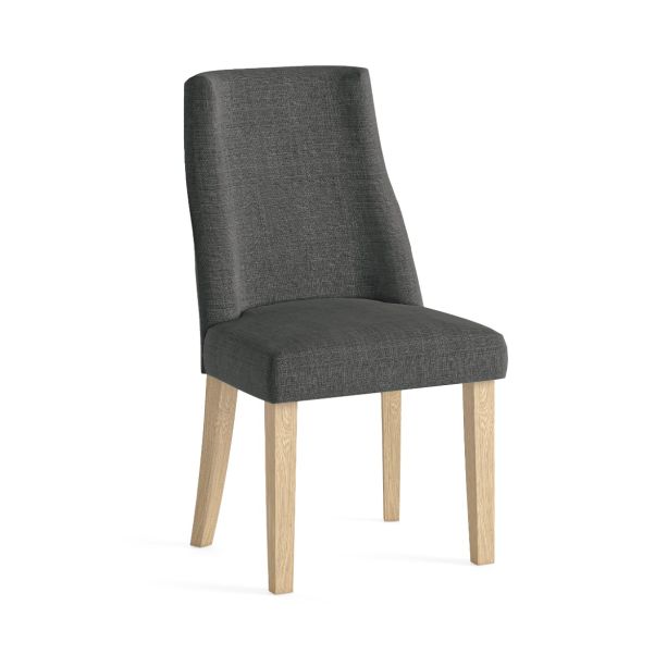 Cara Upholstered Charcoal Dining Chair (2pk) by Condell/Global Home Group | Style Our Home