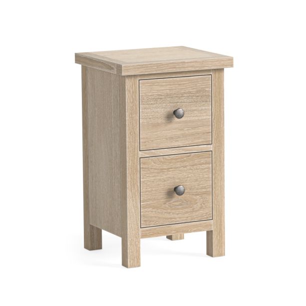 Modern Country Oak White Wash Narrow Bedside by Condell/Global Home Group | Style Our Home