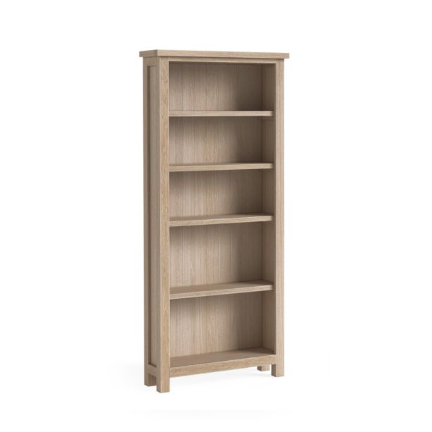 Modern Country Oak White Wash Large Bookcase by Condell/Global Home Group | Style Our Home