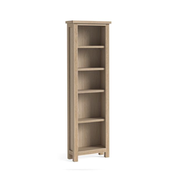 Modern Country Oak White Wash Slim Bookcase by Condell/Global Home Group | Style Our Home