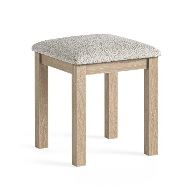 Modern Country Oak White Wash Stool by Condell/Global Home Group | Style Our Home