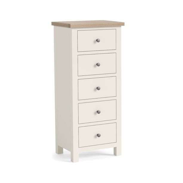 Modern Country Coconut 5 Drawer Tall Chest by Condell/Global Home Group | Style Our Home