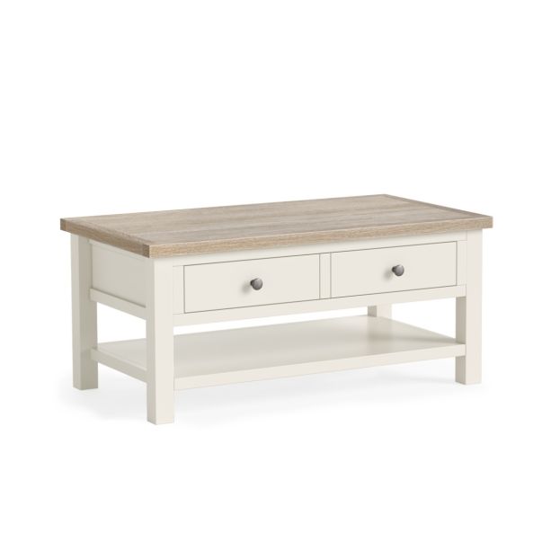 Modern Country Coconut Coffee Table with Shelf by Condell/Global Home Group | Style Our Home