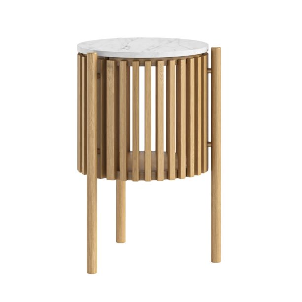 Soho Natural Marble Top Story Side Table by Condell/Global Home Group | Style Our Home