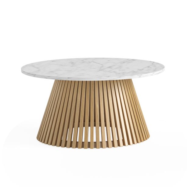 Soho Natural Marble Top Round Coffee Table by Condell/Global Home Group | Style Our Home