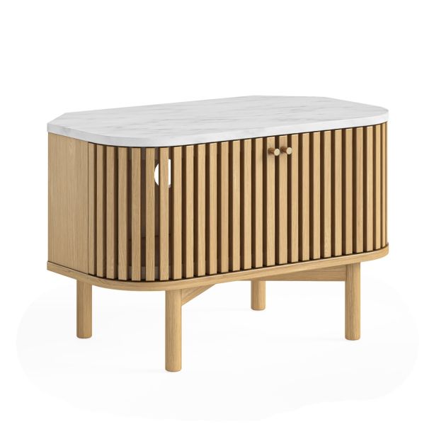Soho Natural Marble Top Corner TV Unit by Condell/Global Home Group | Style Our Home