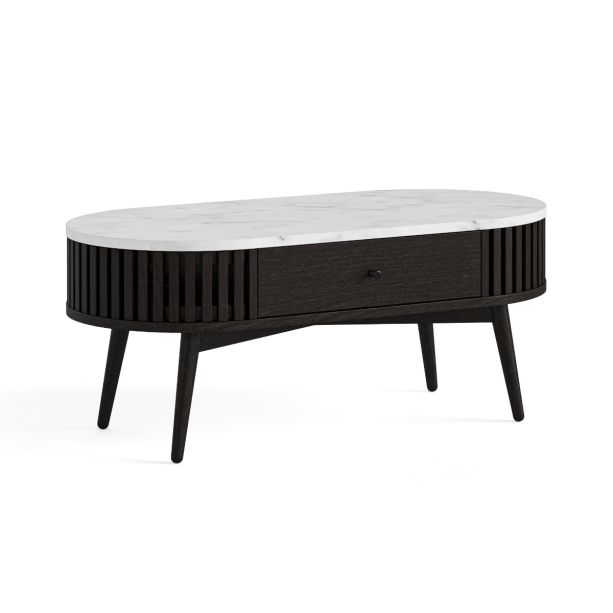 Soho Black Marble Top Oval Coffee Table by Condell/Global Home Group | Style Our Home