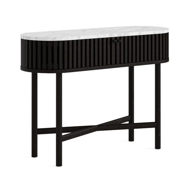 Soho Black Marble Top Oval Console Table by Condell/Global Home Group | Style Our Home
