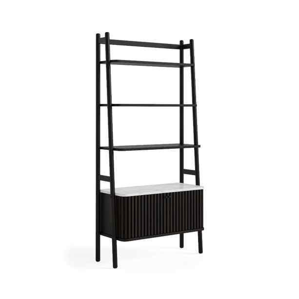 Soho Black Marble Top Storage Bookcase by Condell/Global Home Group | Style Our Home