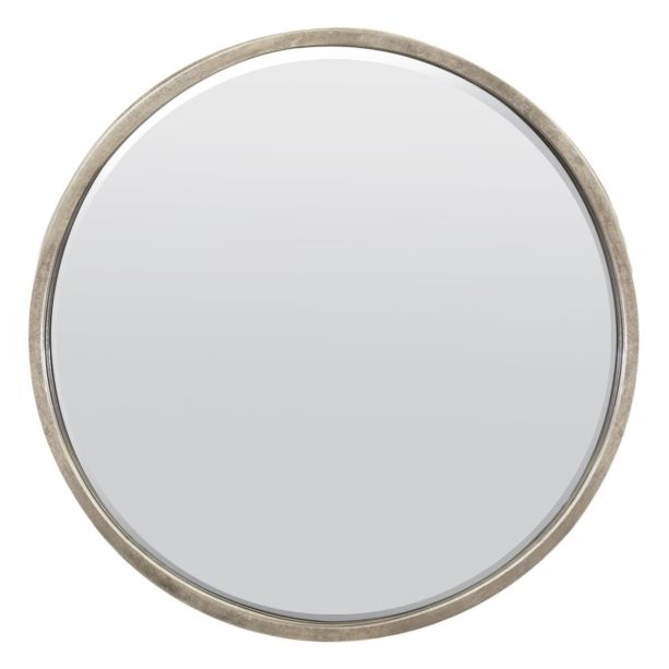 Muse Silver Bevelled Round Mirror