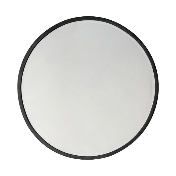 Higgins Round Mirror Black Large - Style Our Home 