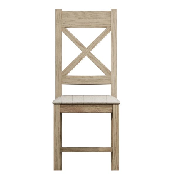 Hoeson Cross Back Dining Chair Natural Check by Aegon Interiors | Style Our Home