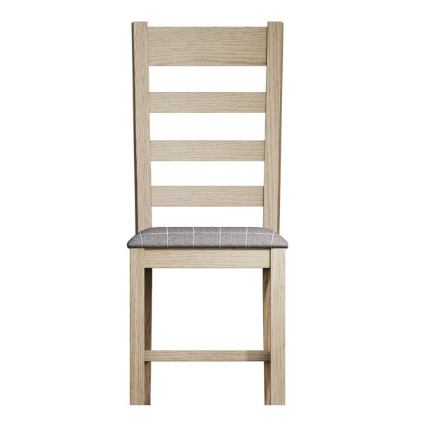 Hoeson Slatted Dining Chair Grey Check by Aegon Interiors | Style Our Home