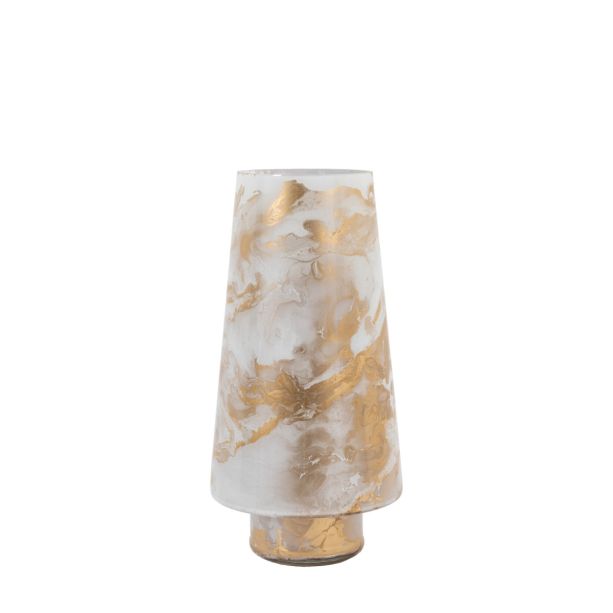 Marbled Large Hurricane Candle Holder by Gallery Living | Style Our Home