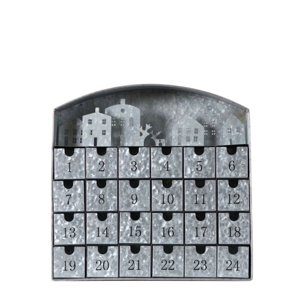 House Scene Advent Calendar Metal by Gallery Living | Style Our Home