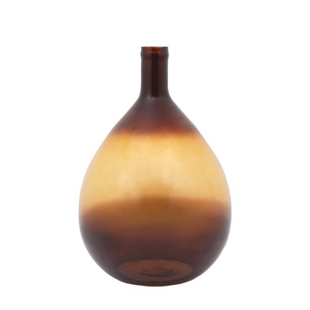 Rueda Giant Glass Bottle Vase Amber by Gallery Living | Style Our Home