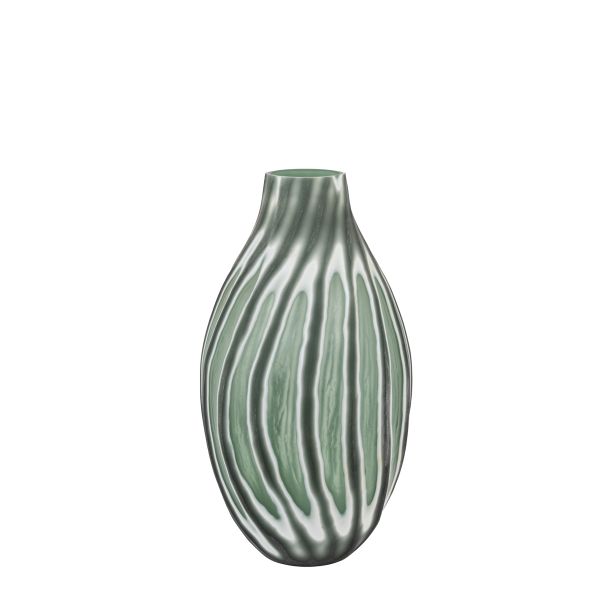 Morella Swirl Hand Carved Glass Vase Sage by Gallery Living | Style Our Home
