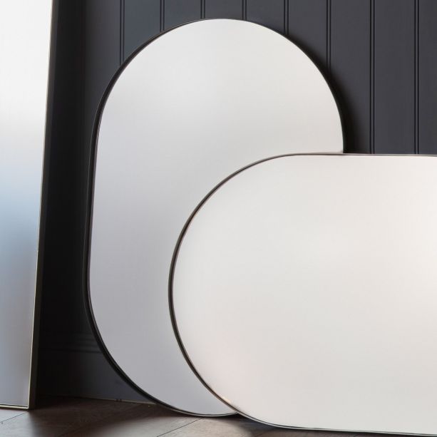 Hurston Black Ellipse Mirror