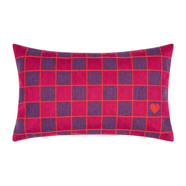 Chess Cushion - Pink-Violet - 30 x 50 cm by Pad Concept  | Style Our Home