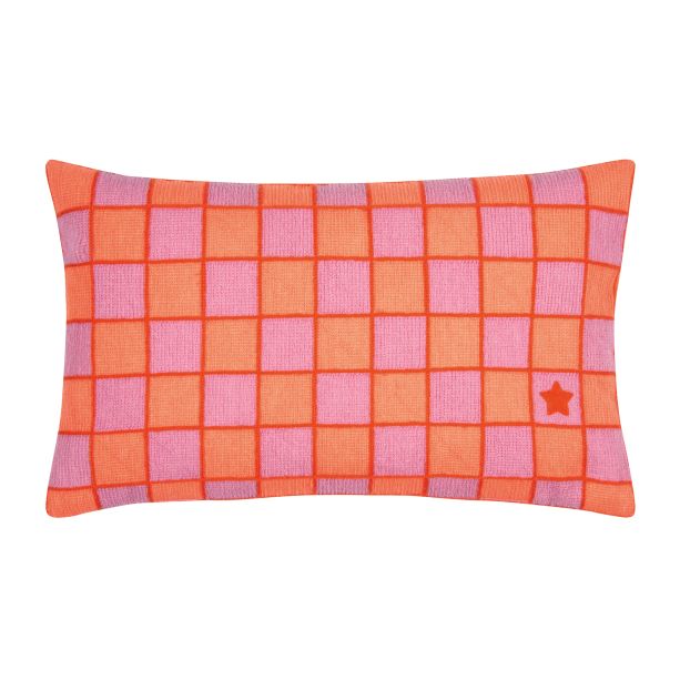Chess Cushion - Orange-Rose - 30 x 50 cm by Pad Concept  | Style Our Home