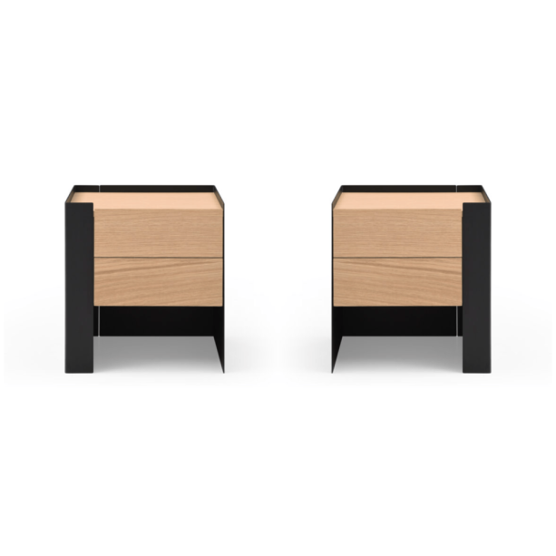 Tunica Bedside Table - Ash Oak - Pair by Tommy Franks | Style Our Home