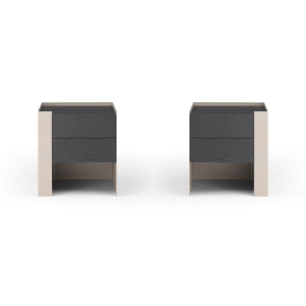 Tunica Bedside Table - Taupe - Pair by Tommy Franks | Style Our Home