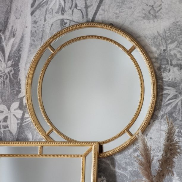 Sinatra Round Mirror Gold - Style Our Home 