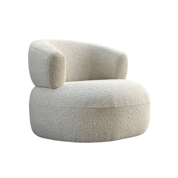 Luna Occasional Chair in Boucle Ivory by Libra | Style Our Home