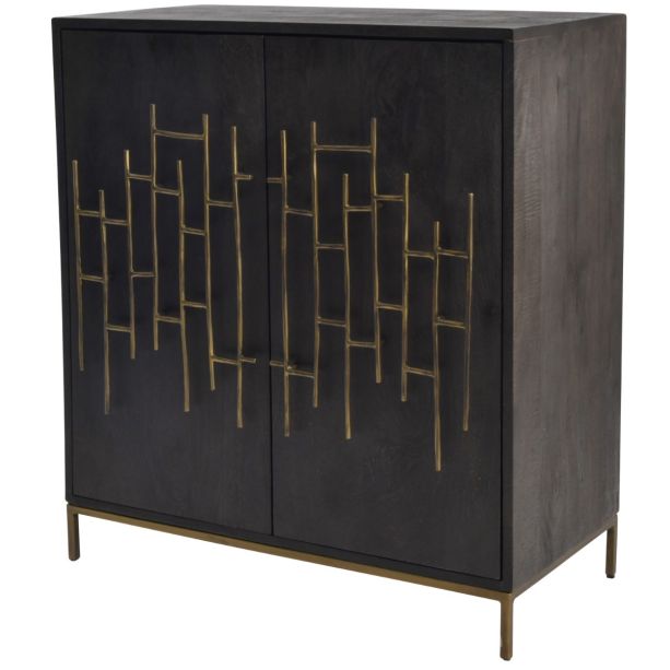 Varenna Espresso Stained Wooden 2 Door Cabinet by Libra | Style Our Home
