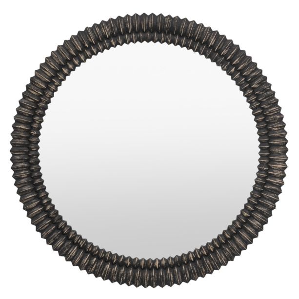 Emery Blackwash Round Mirror by Gallery Living | Style Our Home