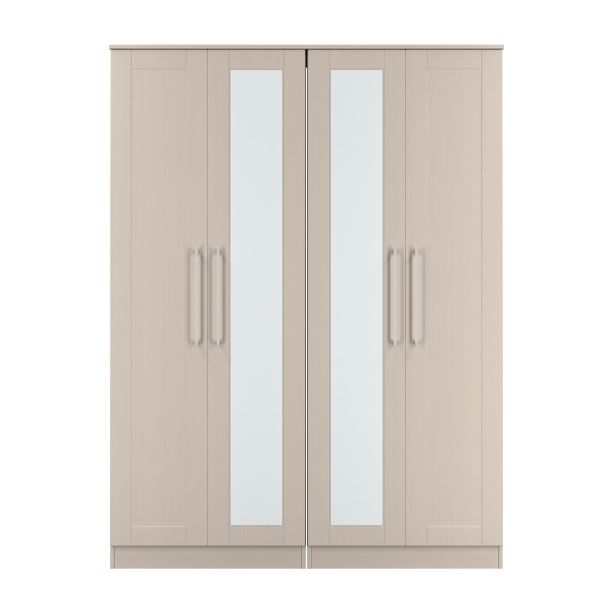 York Tall 4 Door Wardrobe in Kashmir Ash