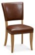 Belgrave Rustic Oak Uph Chair - Rustic Tan Faux Leather (Pair) by Bentley Designs | Style Our Home