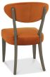 Ellipse Fumed Oak Upholstered Chair - Rust Velvet Fabric (Pair) by Bentley Designs | Style Our Home