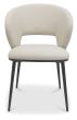 Luca - Ivory Faux Leather Chair with Matt Black Legs (Pair) by Bentley Designs | Style Our Home
