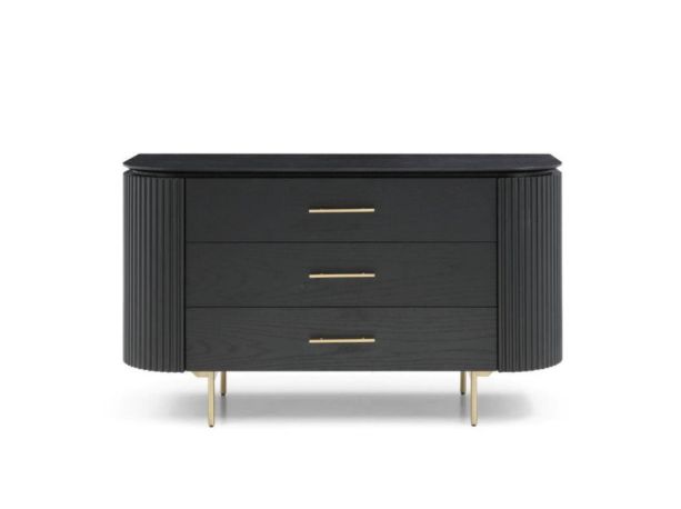 Lantine 3 Drawer Dresser - Matte Black Oak by Tommy Franks | Style Our Home