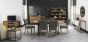 Marque Rustic Oak Upholstered Chair - Dark Grey Fabric (Pair) - Style Our Home