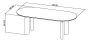 Duo Grey Oiled Oak 6 Seater Table with Monte Bianco Sintered Stone Top