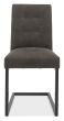 Marque Upholstered Cantilever Chair - Dark Grey Fabric (Pair) - Style Our Home