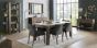 Turin Dark Oak Upholstered Gun Metal Dining Chair (a pair) - Style Our Home