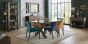 Turin Dark Oak Upholstered Pumpkin Dining Chair (a pair) - Style Our Home