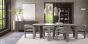 Duo Grey Oiled Oak 6 Seater Table with Monte Bianco Sintered Stone Top
