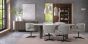 Duo Grey Oiled Oak 6 Seater Table with Monte Bianco Sintered Stone Top