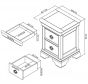 Chantilly White 2 Drawer Nightstand - Style Our Home